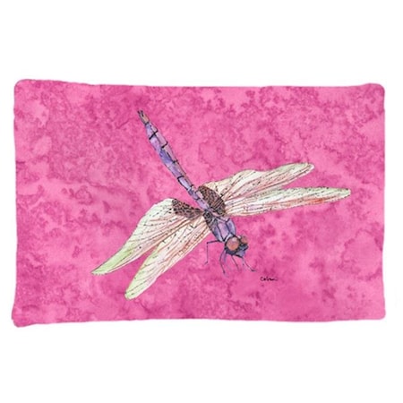 Carolines Treasures Carolines Treasures 8891PILLOWCASE 20.5 x 30 in. Dragonfly on Pink Moisture Wicking Fabric Standard Pillow Case 8891PILLOWCASE